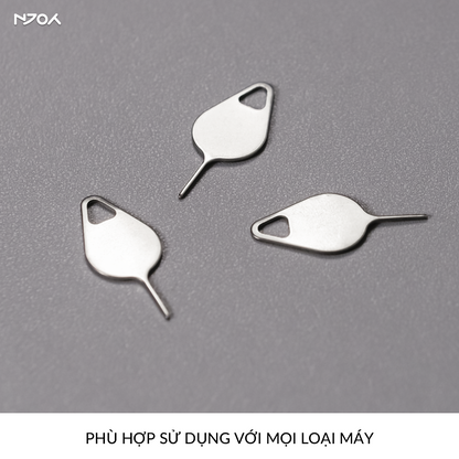 Que Chọc Sim Thép Không Gỉ Treo Móc Khóa Dành Cho Các Dòng Điện Thoại