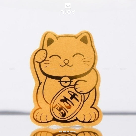 Miếng Dán Sticker Mèo Thần Tài Linh Vật May Mắn Thu Hút Tài Lộc Cho Ốp Lưng iPhone Njoyshop