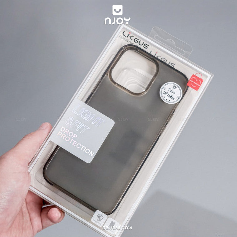 Ốp Nhám Mờ Likgus Chống Vân Tay Bảo Vệ Camera Cho iPhone 18 Pro Max 17 16 15 14 13 12