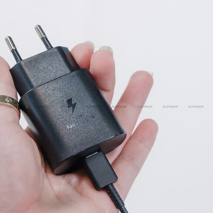 Bộ Sạc Nhanh 25w Chân Cắm Type C Cho Note 10 Note 20 A71, A70, A80, A90, S20, S20+, S20 Ultra Njoyshop