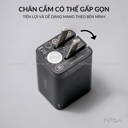 Củ Sạc Nhanh 30w Baseus 2 Cổng USB A & Type C QC 3.0 PD 3.0 Cho Điện Thoại Máy Tính Bảng Njoyshop