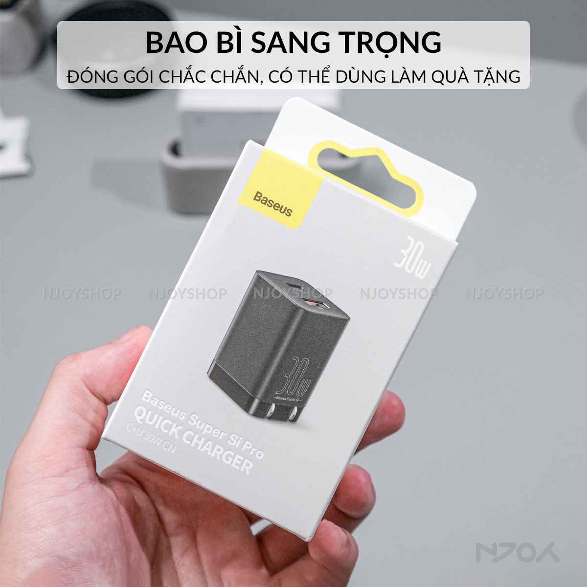 Củ Sạc Nhanh 30w Baseus 2 Cổng USB A & Type C QC 3.0 PD 3.0 Cho Điện Thoại Máy Tính Bảng Njoyshop