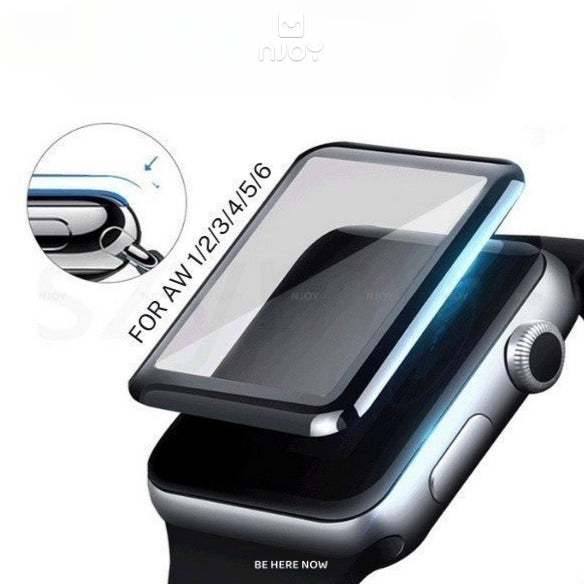Cường Lực Viền Dẻo 3D Curved Cho Đồng Hồ Apple Watch 38mm 40mm 41mm 42mm 44mm 45mm Njoyshop