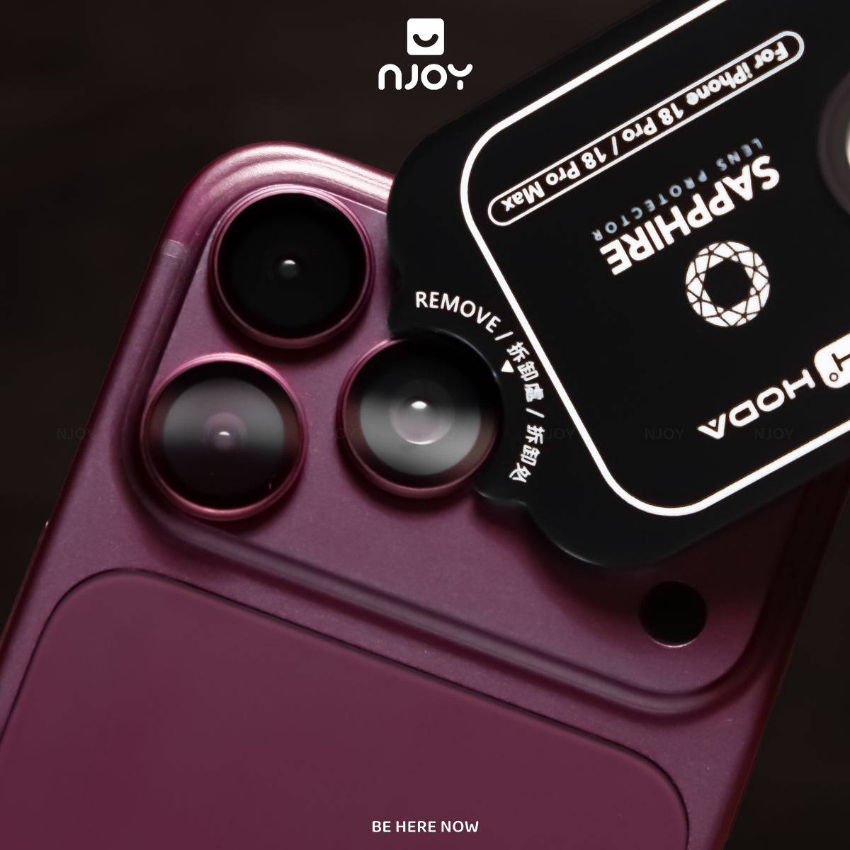 Vòng Bảo Vệ Camera Hoda Sapphire Độ Cứng 9 Mohs Khung Hợp Kim Titan Cho Điện Thoại iPhone 18 Pro Max