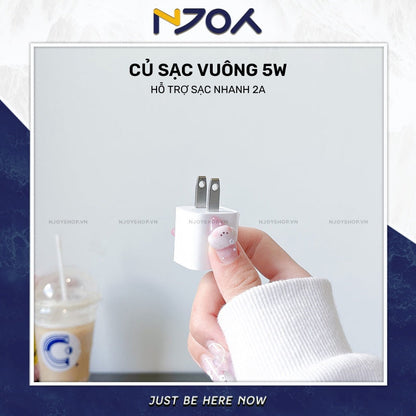Bộ Dây Sạc Vuông Chân Cắm Usb Hỗ Trợ Sạc 2a/5w Njoyshop