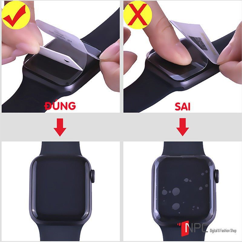 Miếng Dán Màn Hình PPF Cho Apple Watch 38mm 40mm 42mm 44mm 41mm 45mm Njoyshop