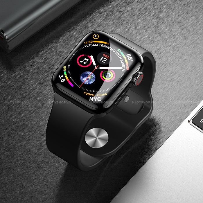 Kính Cường Lực Viền Dẻo Ôm Sát Full Màn Cho Apple Watch 38mm 40mm 42mm 44mm 41mm 45mm