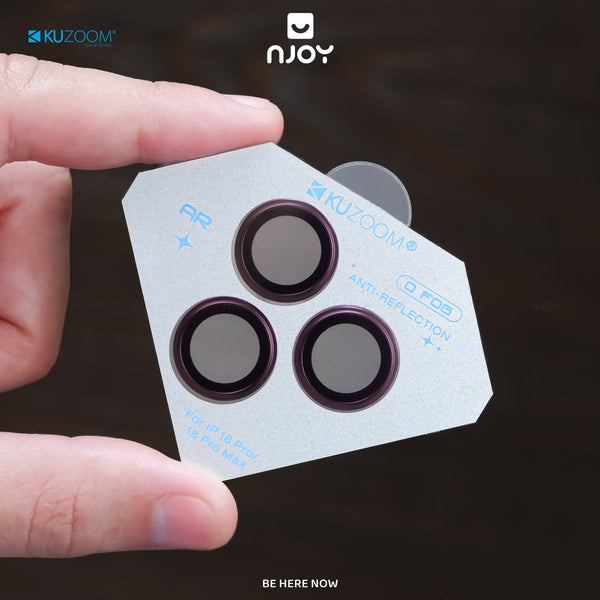 Cường Lực Camera Kuzoom AR Có Khung Dán Cho iPhone 18 Pro Max 17 16 15 14 13 12 11