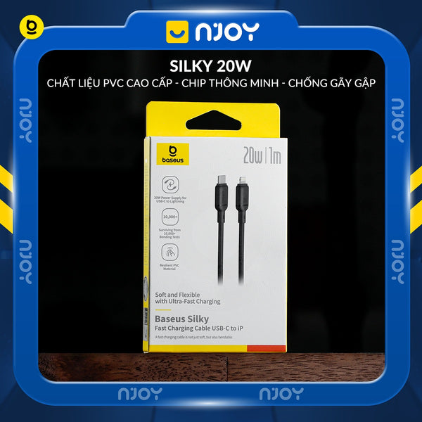 Cáp Sạc Nhanh Baseus PD 20W Type C to Lightning Chống Đứt Gãy Cho iPhone 14 Pro Max 13 12
