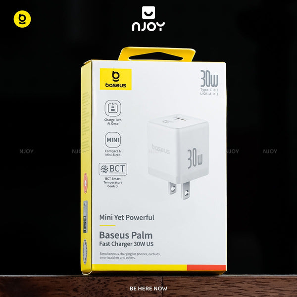 Củ Sạc Nhanh 30W Baseus Palm Chân Cắm Type C Hỗ Trợ QC PD 3.0 Cho iPhone Samsung
