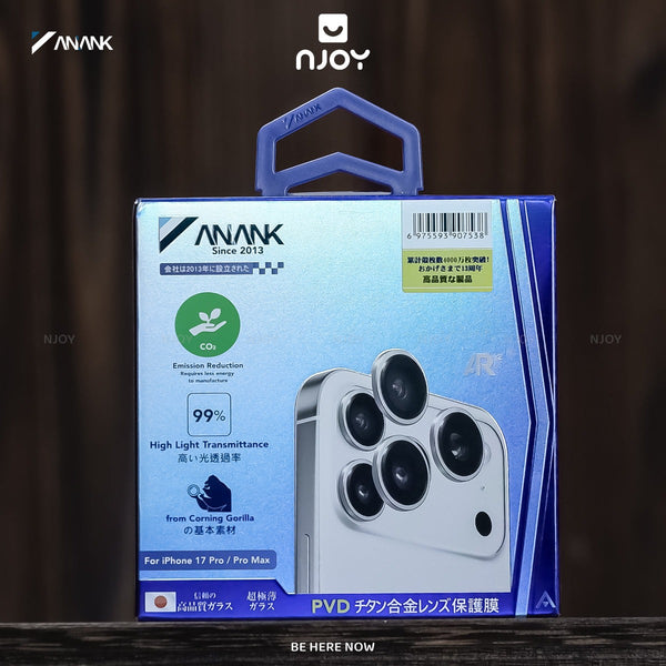 Bộ Vòng Cường Lực Bảo Vệ Camera Anank AR Chống Trầy Xước Màu Nguyên Bản Cho iPhone 13 14 15 16 17 18 Pro Max Njoyshop