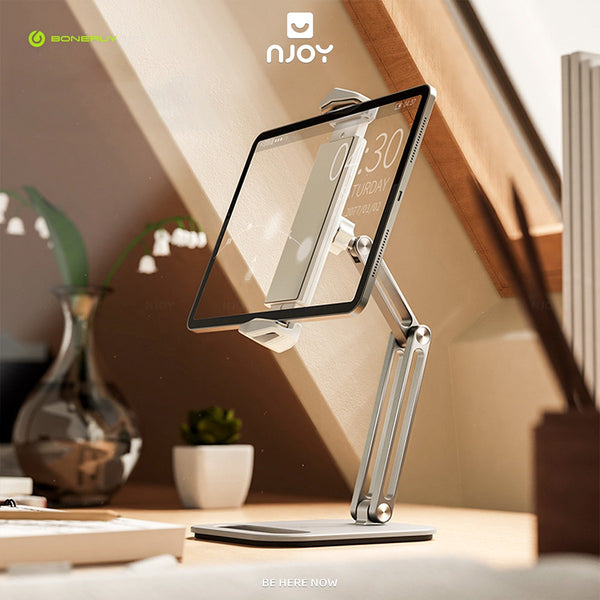 Giá Đỡ Điện Thoại Máy Tính Bảng Boneruy P47 Hợp Kim Nhôm Cao Cấp Chống Rung Lắc Xoay 360 Độ