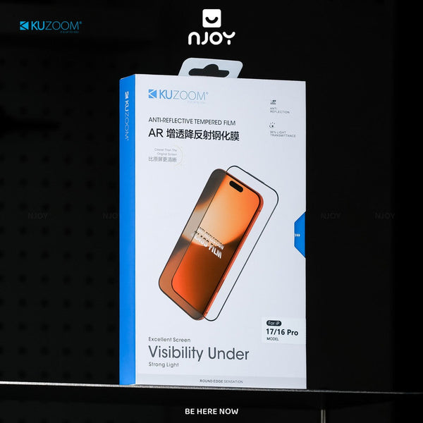 Kính Cường Lực Kuzoom Chống Tia Cực Tím 2.5D Cao Cấp Cho Điện Thoại iPhone 18 Pro Max 17 16 15 14