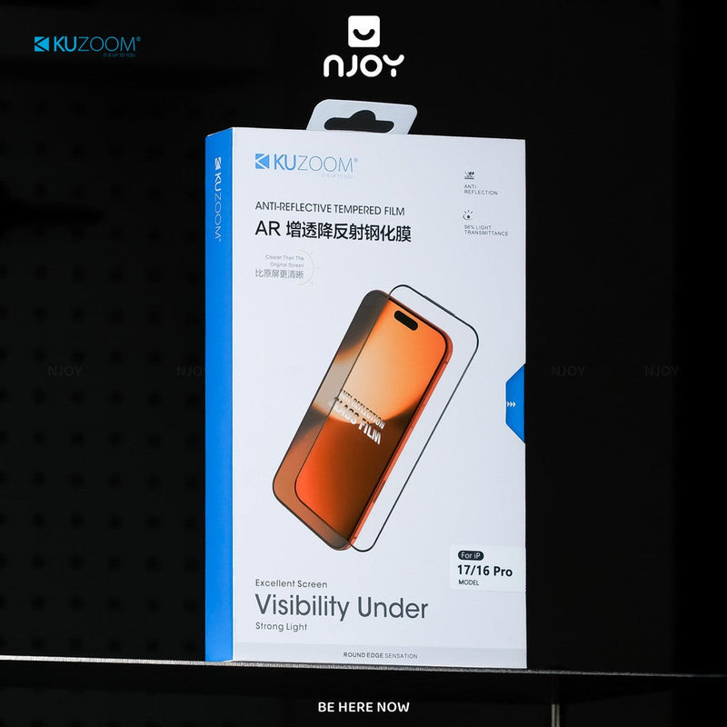 Kính Cường Lực Kuzoom Chống Tia Cực Tím 2.5D Cao Cấp Cho Điện Thoại iPhone 18 Pro Max 17 16 15 14
