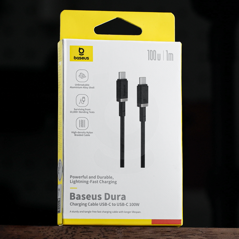 Cáp Sạc Nhanh Baseus Dura 100W Hợp Kim Nhôm Cao Cấp Cho Điện Thoại iPhone Macbook iPad