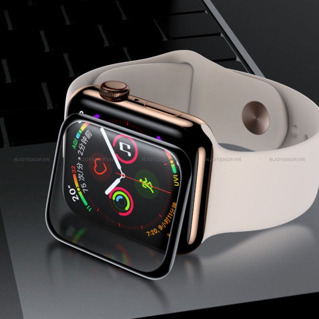 Kính Cường Lực Viền Dẻo Ôm Sát Full Màn Cho Apple Watch 38mm 40mm 42mm 44mm 41mm 45mm