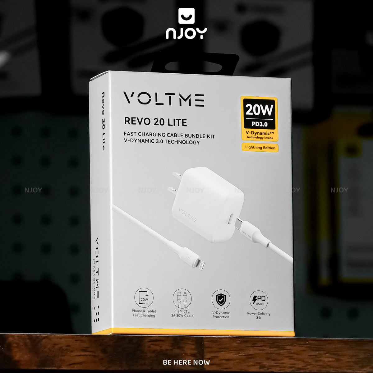 Bộ Cáp Sạc Voltme 20W GaN Hỗ Trợ Sạc Nhanh QC3.0 PD3.0 Cho Điện Thoại iPhone 14 Pro Max 13 12 11