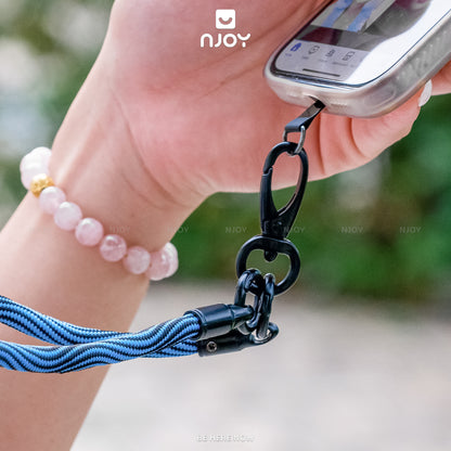 Bộ Dây Đeo Điện Thoại Nylon Siêu Bền Kèm Tag Treo Và Móc Khóa Dài 60cm