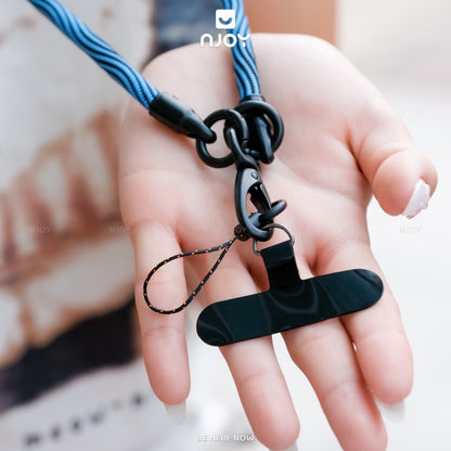 Bộ Dây Đeo Điện Thoại Nylon Siêu Bền Kèm Tag Treo Và Móc Khóa Dài 60cm