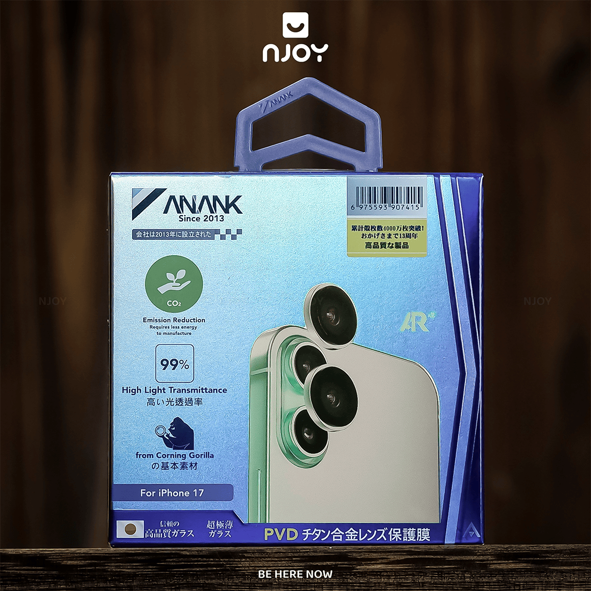 Bộ Vòng Cường Lực Bảo Vệ Camera Anank AR Chống Trầy Xước Màu Nguyên Bản Cho iPhone 13 14 15 16 17 18 Pro Max Njoyshop