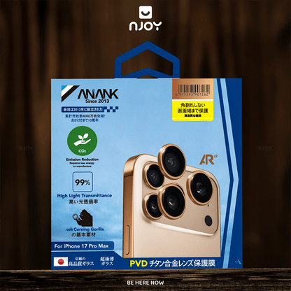 Vòng Cường Lực Camera Anank AR Có Khung Tự Dán Chống Trầy Xước Cho iPhone 17 Air 16 Plus 15 Plus 14