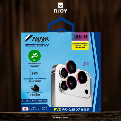 Bộ Vòng Cường Lực Bảo Vệ Camera Anank AR Chống Trầy Xước Màu Nguyên Bản Cho iPhone 13 14 15 16 17 Pro Max Njoyshop