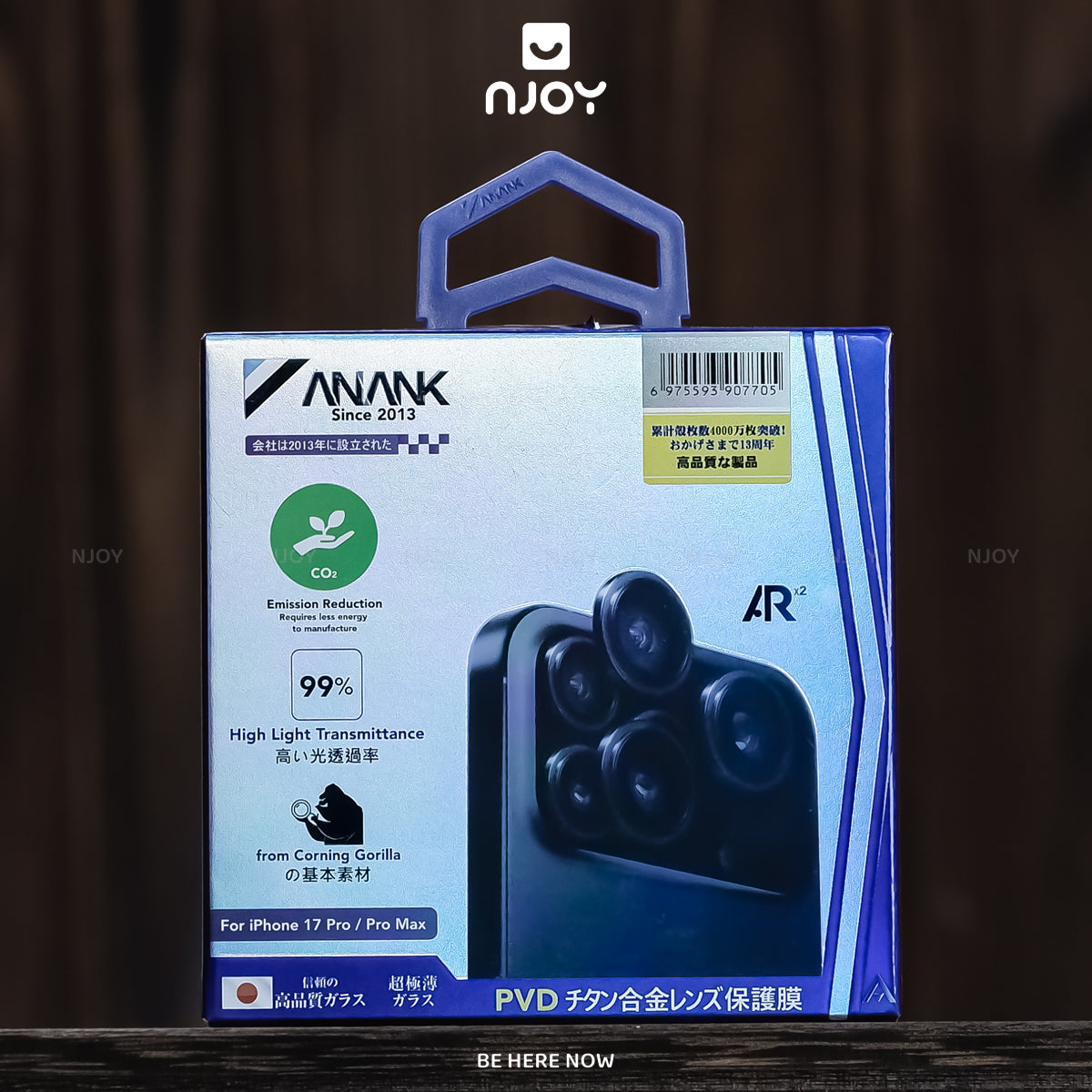 Bộ Vòng Cường Lực Bảo Vệ Camera Anank AR Chống Trầy Xước Màu Nguyên Bản Cho iPhone 13 14 15 16 17 18 Pro Max Njoyshop