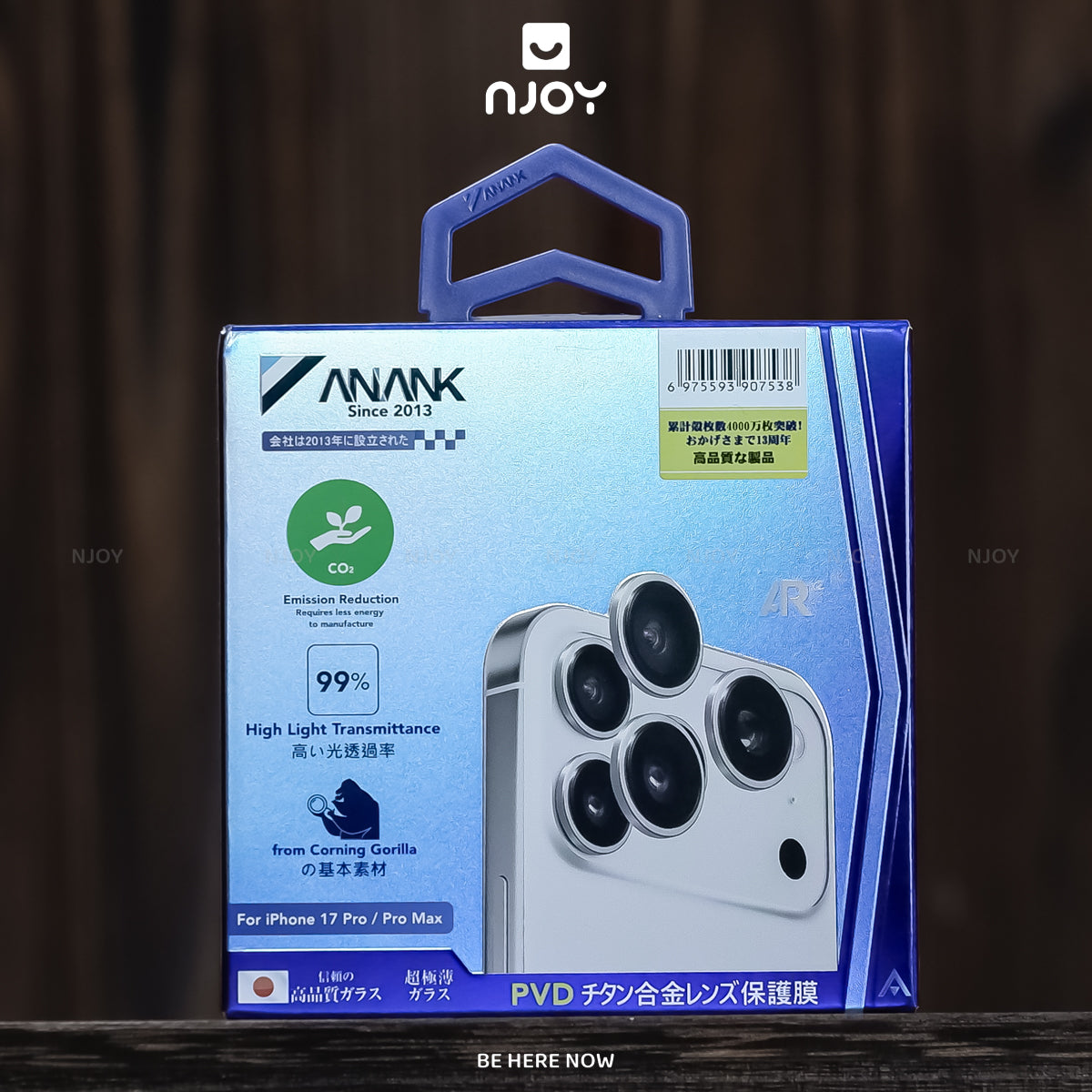 Bộ Vòng Cường Lực Bảo Vệ Camera Anank AR Chống Trầy Xước Màu Nguyên Bản Cho iPhone 13 14 15 16 17 18 Pro Max Njoyshop