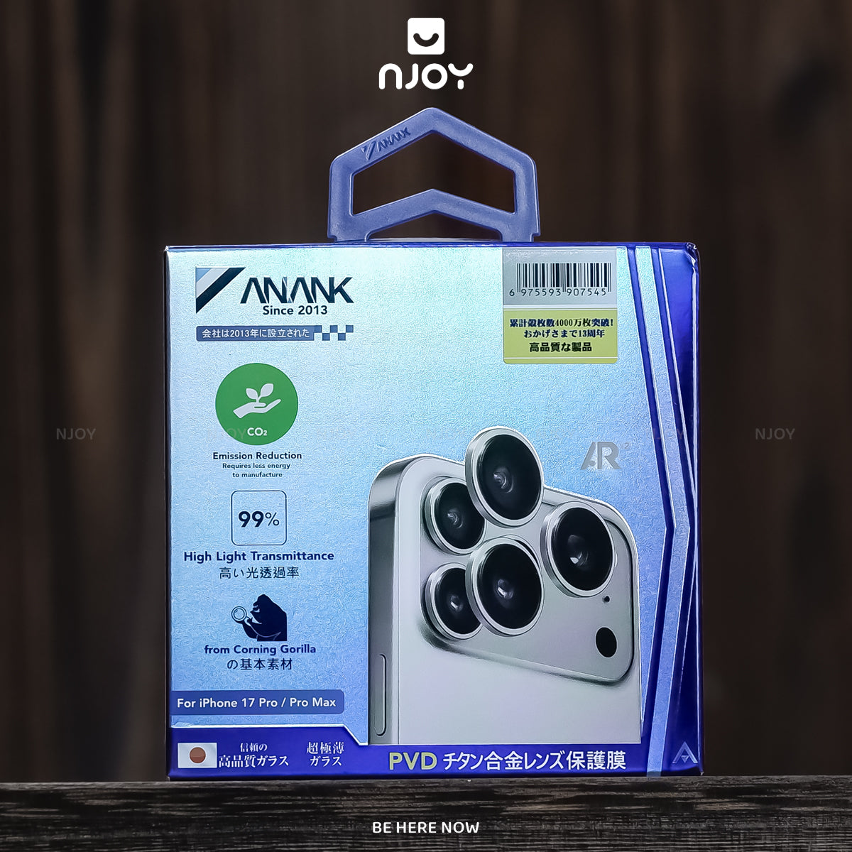 Bộ Vòng Cường Lực Bảo Vệ Camera Anank AR Chống Trầy Xước Màu Nguyên Bản Cho iPhone 13 14 15 16 17 Pro Max Njoyshop