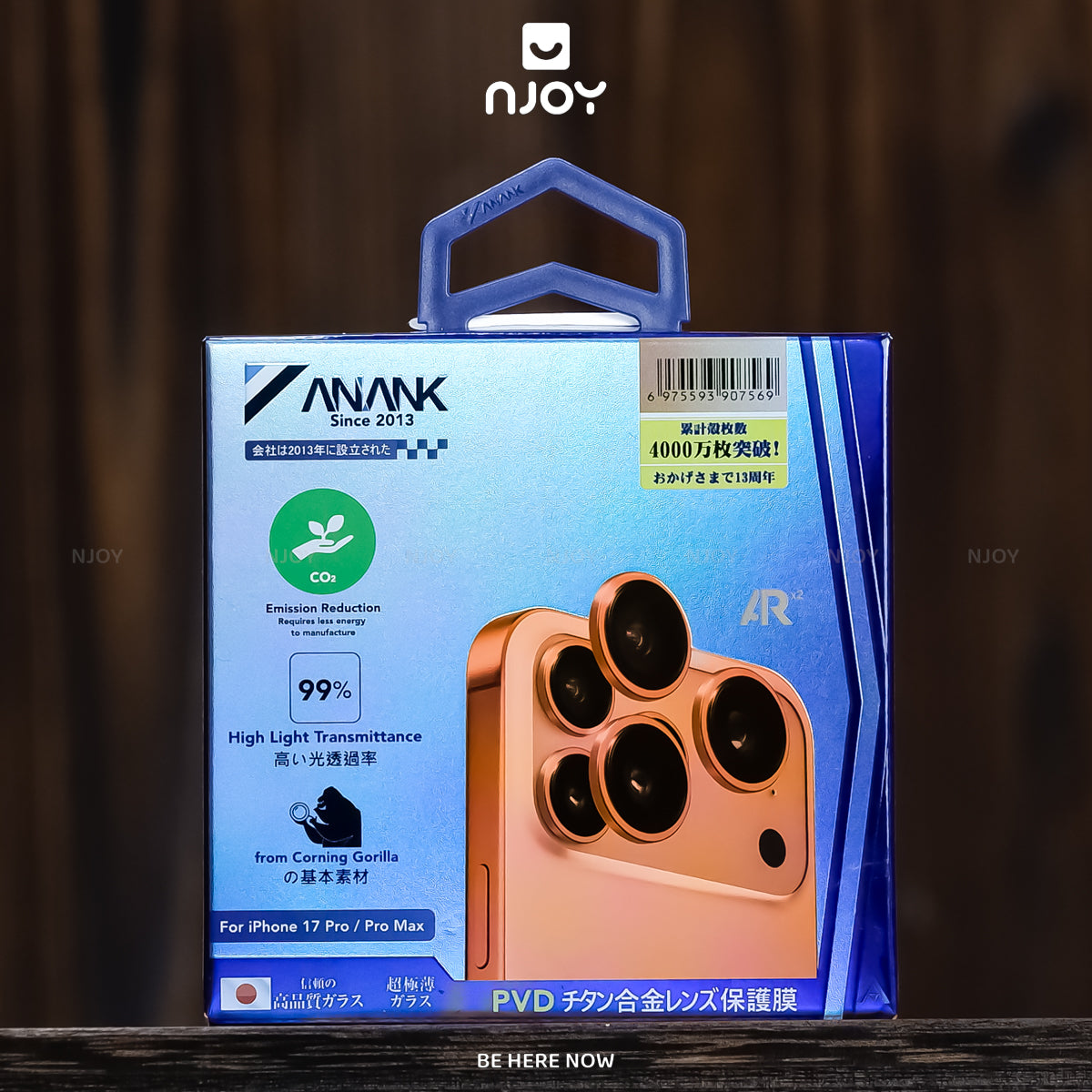 Bộ Vòng Cường Lực Bảo Vệ Camera Anank AR Chống Trầy Xước Màu Nguyên Bản Cho iPhone 13 14 15 16 17 18 Pro Max Njoyshop