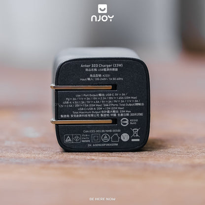 Củ Sạc Anker 2 Cổng Sạc Usb Type C Công Suất 33W Nhỏ Gọn Có Thể Gấp Gọn Cho iPhone iPad Airpods