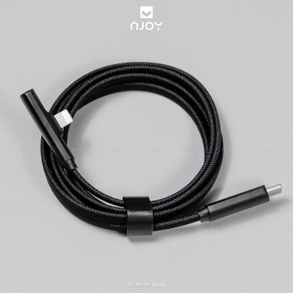 Cáp Sạc Nhanh Chữ L Type C To Type C Dạng Gập Đèn Led Hiển Thị Cho iPhone Macbook Laptop