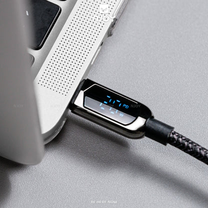 Cáp Sạc Nhanh Type C To Type C 20W 100W Có Đèn Led Cho Điện Thoại iPhone Laptop