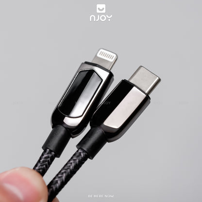 Cáp Sạc Nhanh Type C To Type C 20W 100W Có Đèn Led Cho Điện Thoại iPhone Laptop