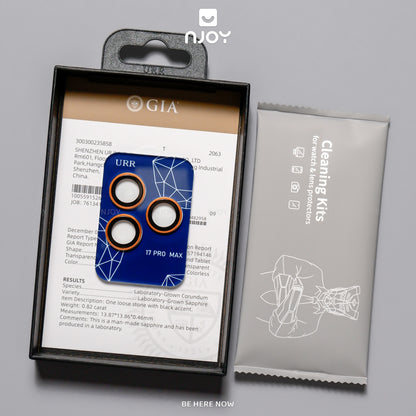 Cường Lực Camera URR Sapphire PVDSS 2 Tầng Cho iPhone 17 Pro Max 16 Pro Max 15 Pro Max 14 Pro Max 13 12