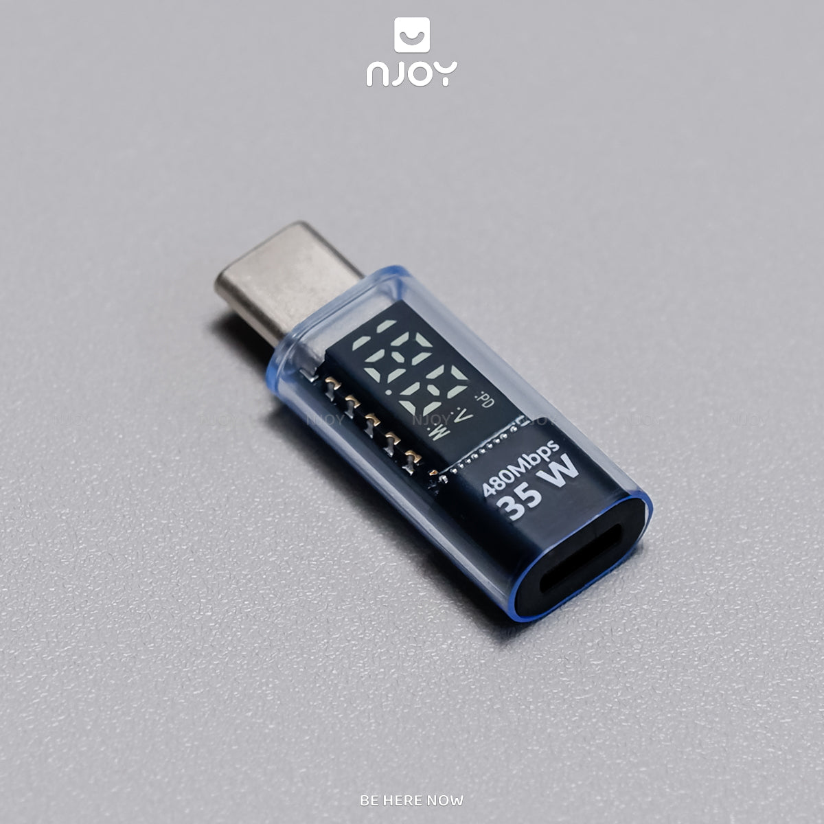 Đầu Chuyển Type-C Sang Cổng Lightning 35W Njoy Màn Hình Led Cho iPhone iPad Airpods