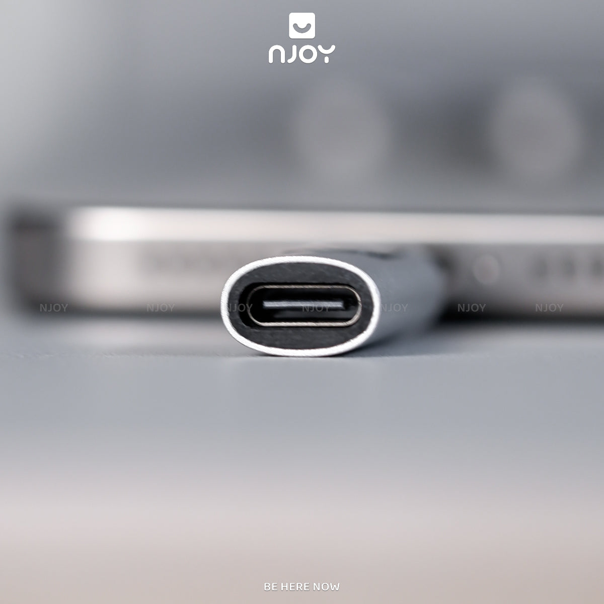 Đầu Chuyển Type C To Type C 100W Njoy Với Màn Hình Led Cho iPhone iPad MacBook Laptop