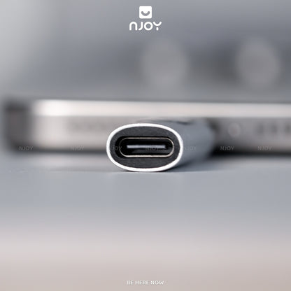 Đầu Chuyển Type C To Type C 100W Njoy Với Màn Hình Led Cho iPhone iPad MacBook Laptop