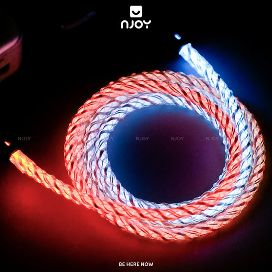 Cáp Sạc Nhanh Ahastyle 20W 60W Có Đèn RGB Phát Sáng Cho iPhone Samsung iPad Oppo