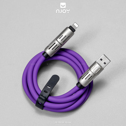 Cáp Sạc Nhanh Đa Năng 4 Trong 1 240W Vỏ Hợp Kim Nhôm Cho iPhone MacBook Laptop