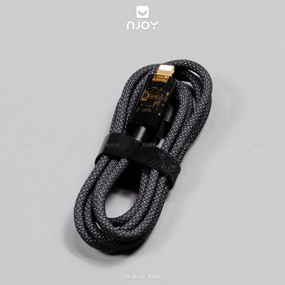 Cáp Sạc Nhanh Type C To Type C Trong Suốt Đèn Led Cho iPhone MacBook Laptop