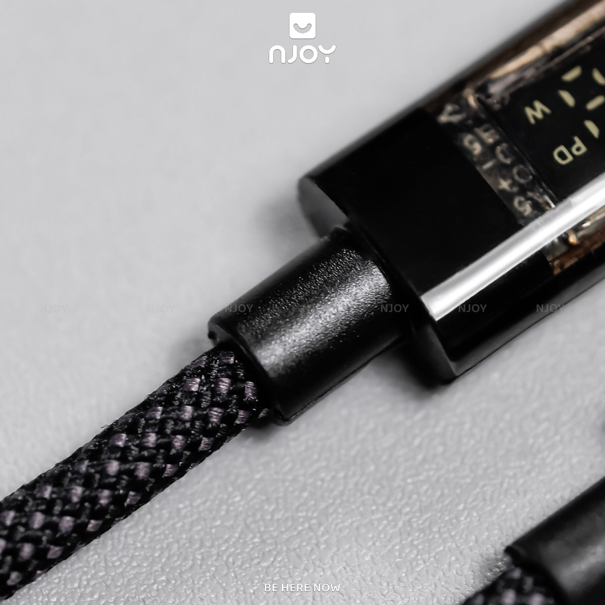 Cáp Sạc Nhanh Type C To Type C Trong Suốt Đèn Led Cho iPhone MacBook Laptop