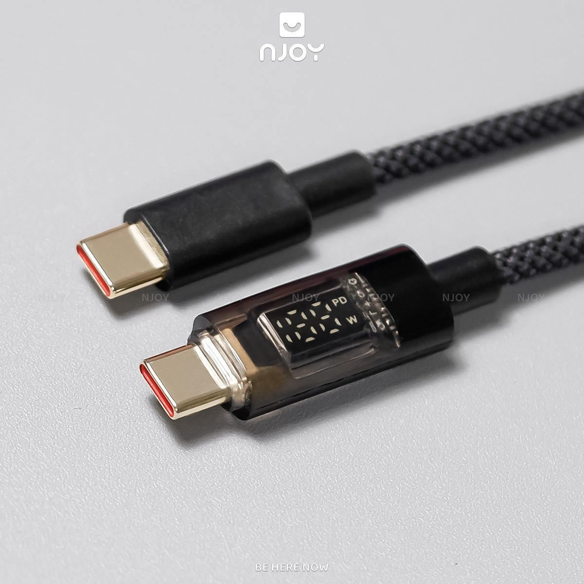 Cáp Sạc Nhanh Type C To Type C Trong Suốt Đèn Led Cho iPhone MacBook Laptop