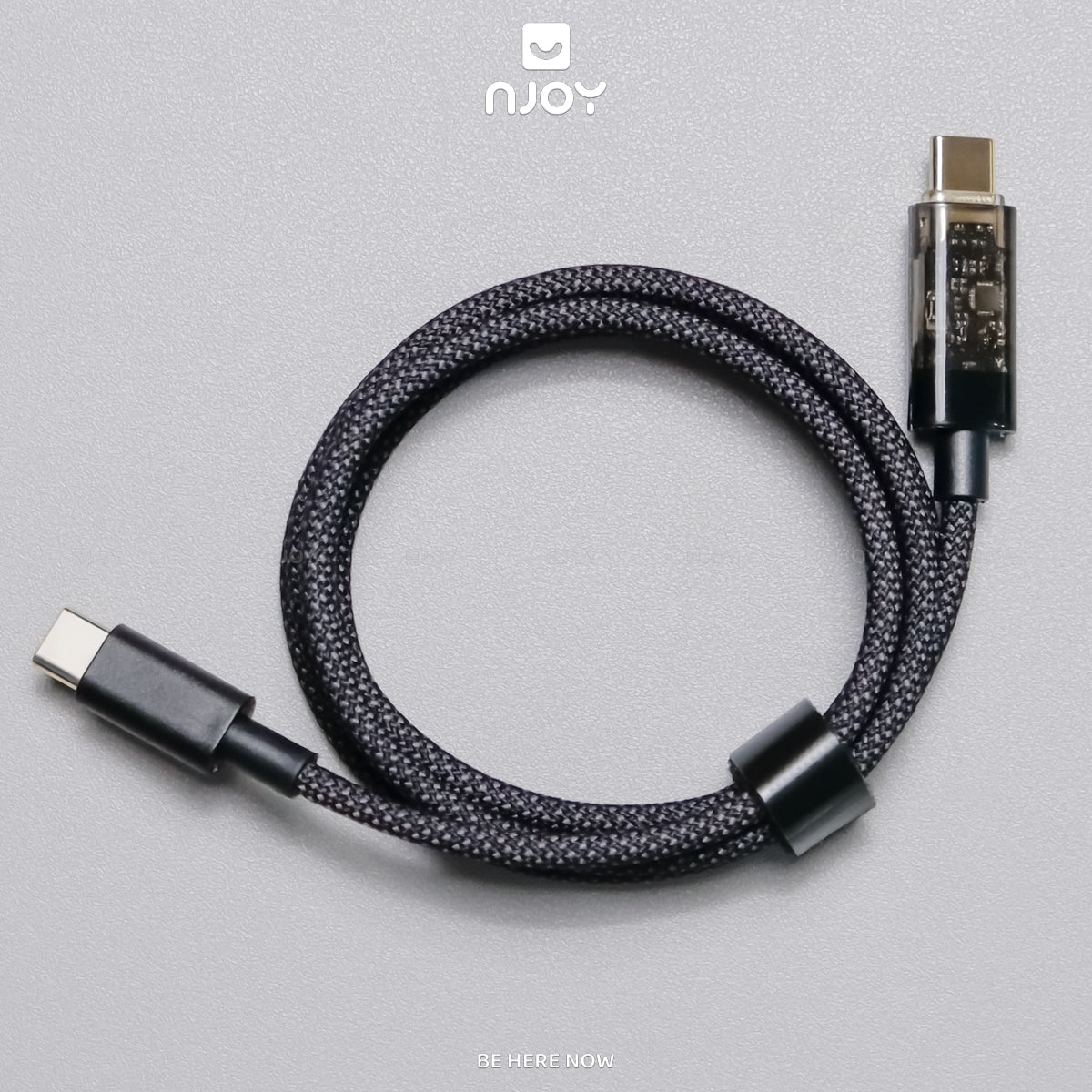 Cáp Sạc Nhanh Type C To Type C Trong Suốt Đèn Led Cho iPhone MacBook Laptop