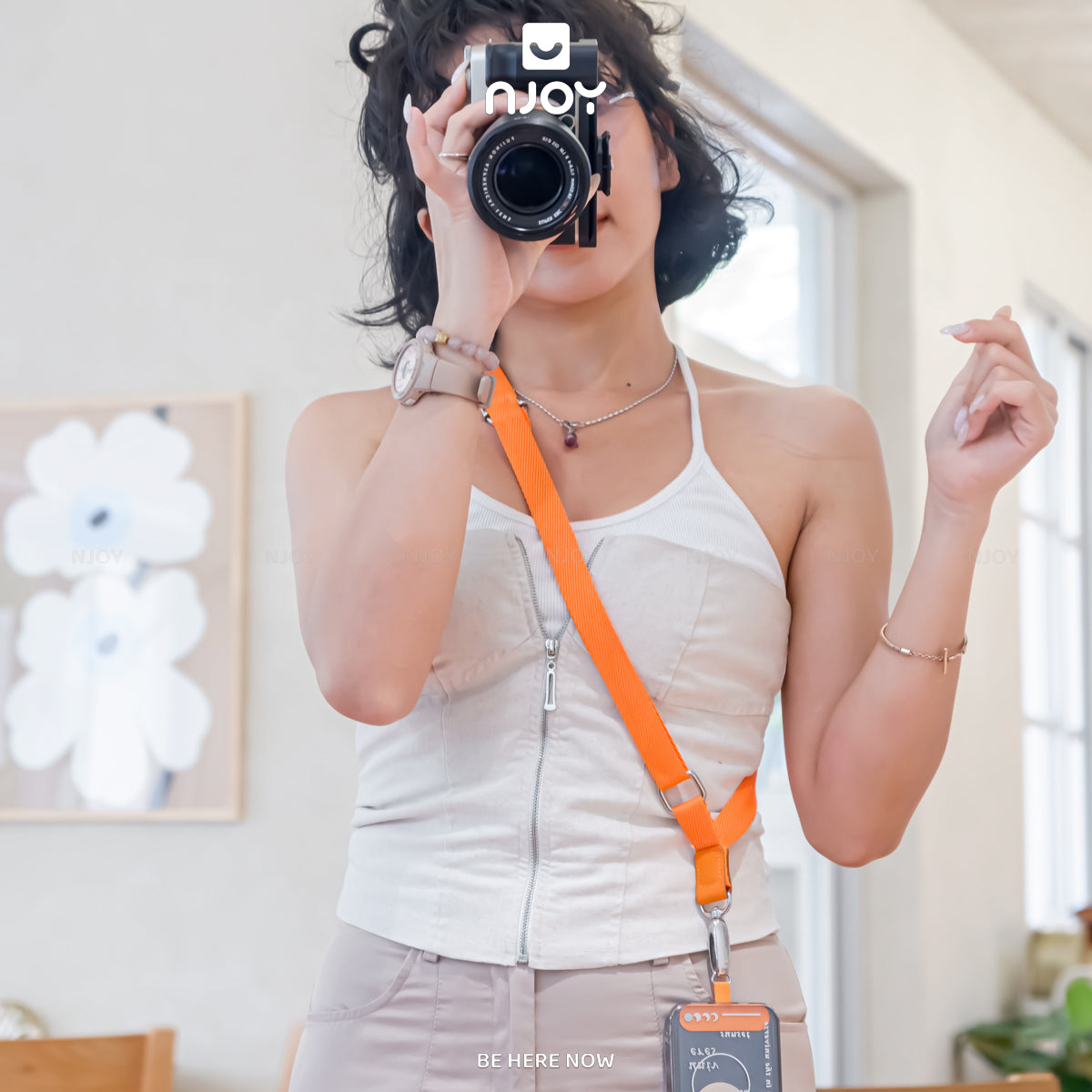 Dây Đeo Điện Thoại Chống Rơi Rớt Thất Lạc Dài 65cm Điều Chỉnh Kích Thước Canvas