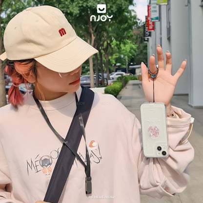 Dây Đeo Điện Thoại Thông Minh Hình Mèo Đen Tiện Thoại Cho Các Dòng Điện Thoại iPhone Samsung Xiaomi