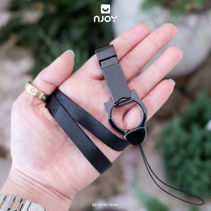 Dây Đeo Điện Thoại Thông Minh Hình Mèo Đen Tiện Thoại Cho Các Dòng Điện Thoại iPhone Samsung Xiaomi