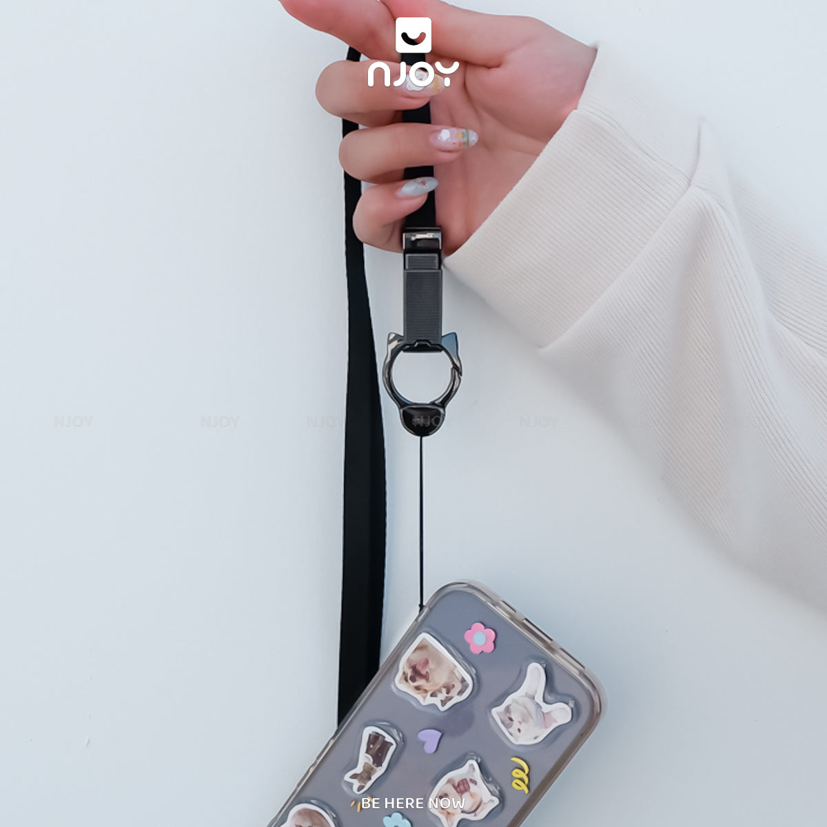 Dây Đeo Điện Thoại Thông Minh Hình Mèo Đen Tiện Thoại Cho Các Dòng Điện Thoại iPhone Samsung Xiaomi