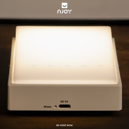 Đèn Ngủ Decor Tối Giản Để Bàn Hẹn Giờ Điều Chỉnh Sáng Kèm Miếng Dán Gắn Tường