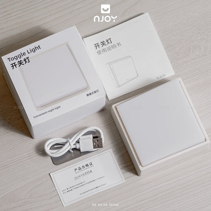 Đèn Ngủ Decor Tối Giản Để Bàn Hẹn Giờ Điều Chỉnh Sáng Kèm Miếng Dán Gắn Tường